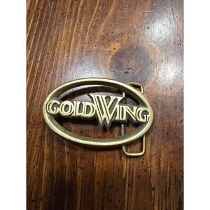 Vintage Goldwing Gold Wing Motorcycle Brass Belt Buckle‎